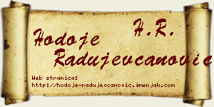 Hodoje Radujevčanović vizit kartica